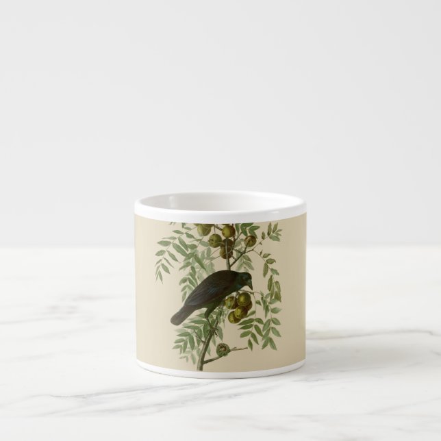 Tasse Expresso Audubon American Crow Black Bird (Devant)
