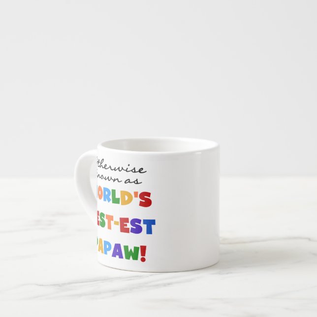Tasse Expresso Autres T-shirts et cadeaux Papaw les plus connus (Devant gauche)