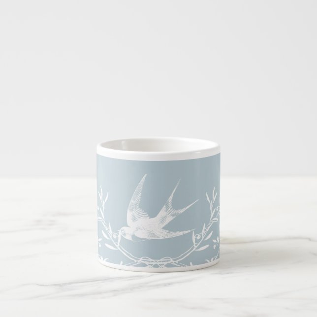 Tasse Expresso Avaler l'oiseau survolant les branches d'olivier (Devant)