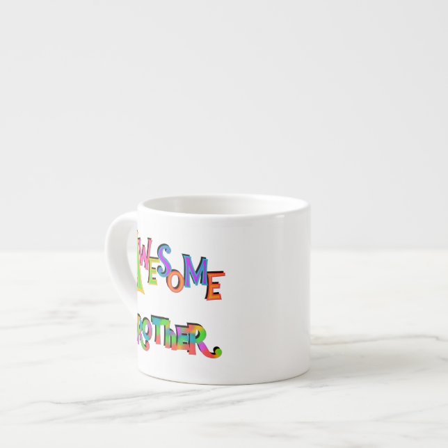 Tasse Expresso Awesome Frère T-shirts et cadeaux (Devant gauche)