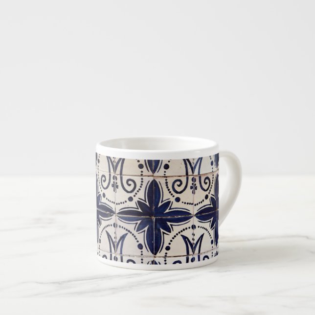 Tasse Expresso Azulejo portugais vintage (Devant droit)