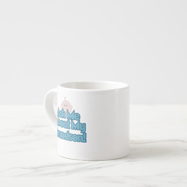 Tasse Expresso Baby Boy Posez la question sur mes petits-fils cad (Devant gauche)