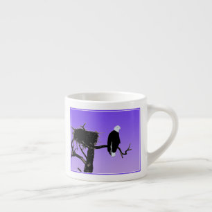 Tasse Expresso Bald Eagle at Sunset - Art original de la faune