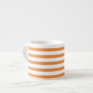 Tasse Expresso Bande horizontale orange et blanche