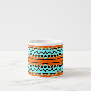 Tasse Expresso Bandes aquarelles, motif coloré et lumineux.