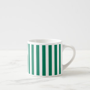 Tasse Expresso Bandes de bonbons vert et blanc