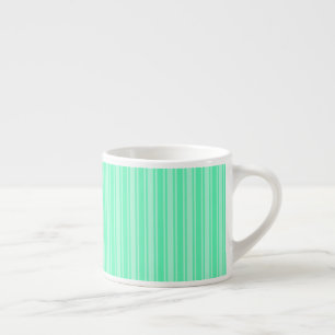 Tasse Expresso Bandes de bonbons vertes à la menthe