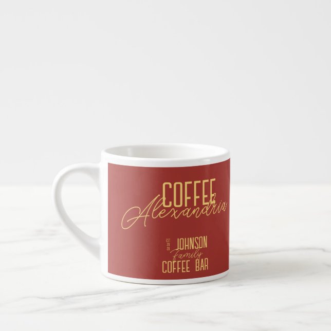 Tasse Expresso Bar à café personnalisé Rustique (Gauche)