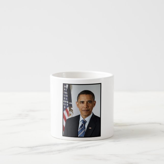 Tasse Expresso Barack Obama Président américain Portrait de la Ma (Devant)