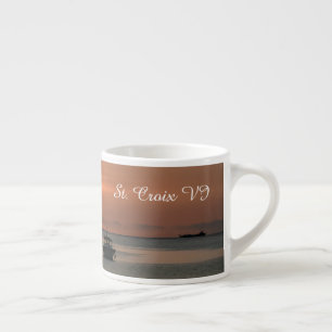 Tasse Expresso Bateaux à voile couchés de soleil Océan Tropical P