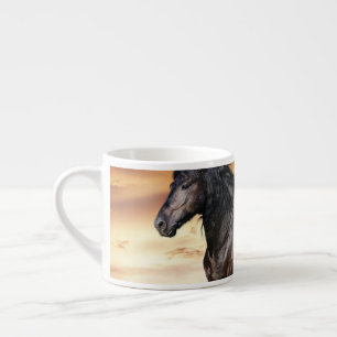 Tasse Expresso Beau Cheval Noir