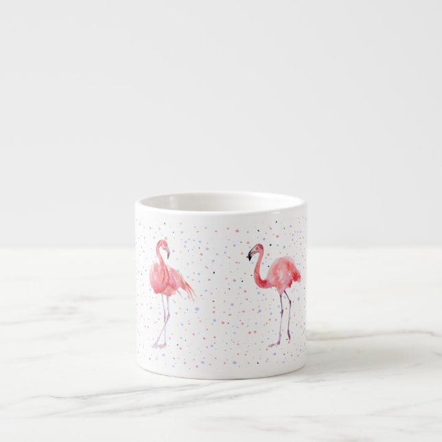 Tasse Expresso Beau motif aux flamants roses (Devant)