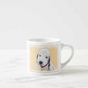 Tasse Expresso Bedlington Terrier Peinture - Art Chien original