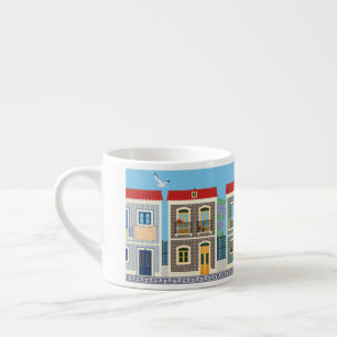 Tasse Expresso Belles maisons portugaises avec tuiles ou azulejos