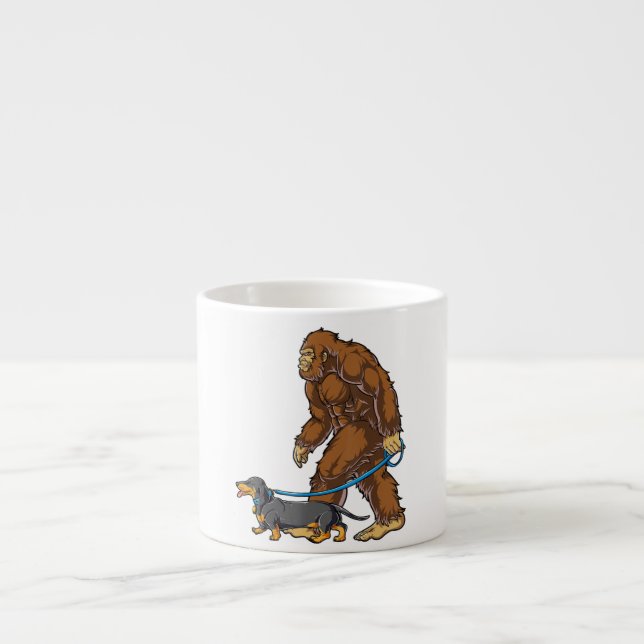 Tasse Expresso Bigfoot Dog Walk Dachshund T Sasquatch Kids Men W (Devant)