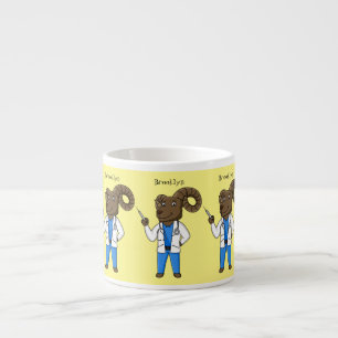 Tasse Expresso Bighorn sheep doctor cartoon illustration
