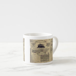 Tasse Expresso Billet RMS Titanic 1912