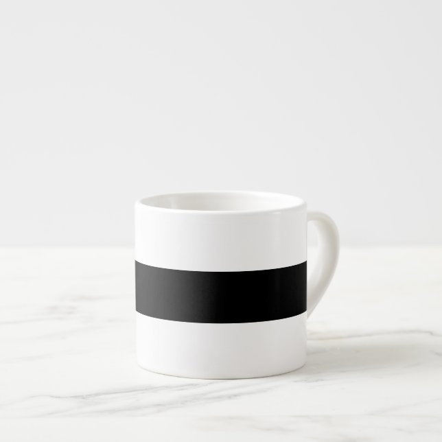 Tasse Expresso Blancs Et Noirs Classique (Devant droit)