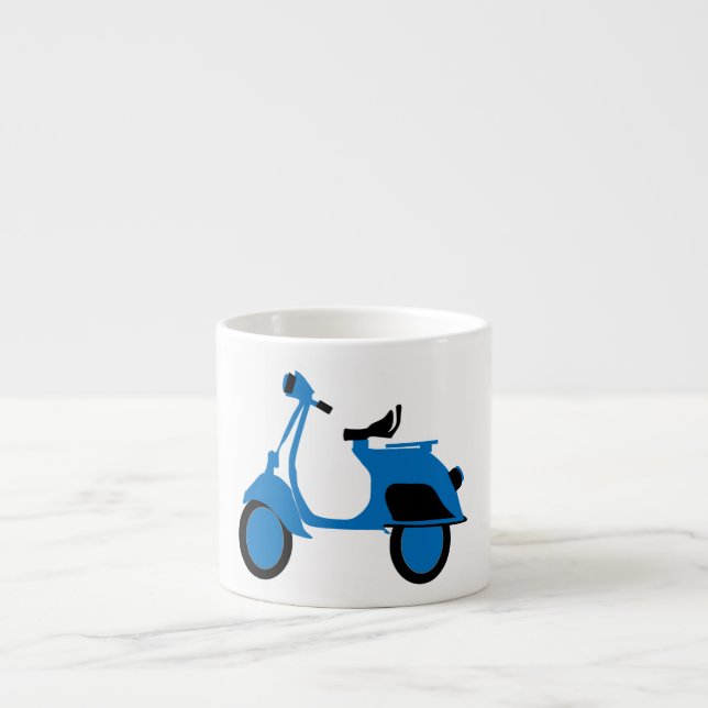 Tasse Expresso Bleu de scooter (Devant)