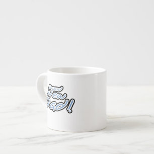 Tasse Expresso Bleu/Noir Texte Fière Cadeaux Nouveau Papa