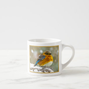 Tasse Expresso Bleuet de l'Est en neige - Photo originale