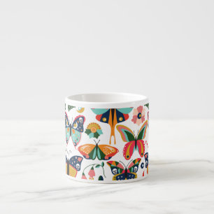 Tasse Expresso Boho Butterflies : Motif en papier peint sans cout