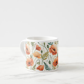 Tasse Expresso Boho Garden of Beautiful Poppies