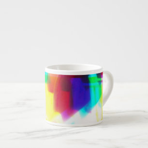 Tasse Expresso Boue Abstraite de spécialité Arc en ciel primaire