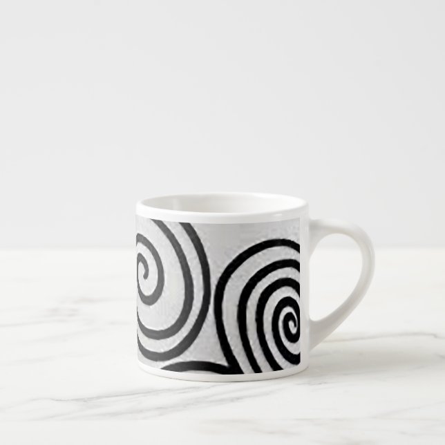Tasse Expresso Boue Expresso du cycle spiral noir (Droite)