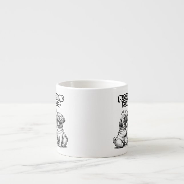 Tasse Expresso Bouge de spécialité avec Carlins et baisers (Devant)