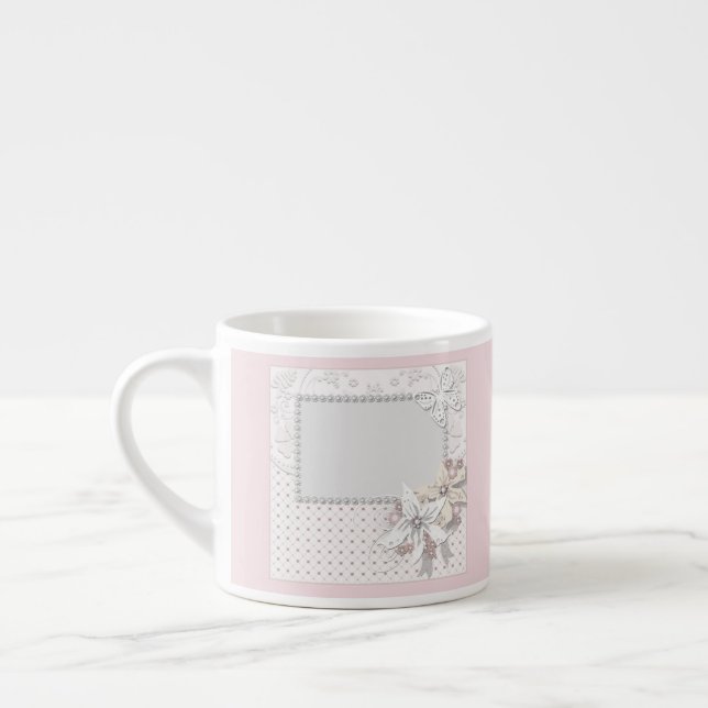 Tasse Expresso Bouquet mariage, fleurs (Gauche)