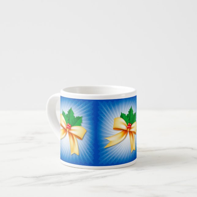 Tasse Expresso Bow de Noël (Devant gauche)