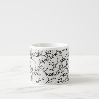 Tasse Expresso Branches Oiseaux et Sakura Peinture japonaise