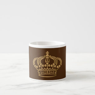 Tasse Expresso Brown Gold Crown de luxe