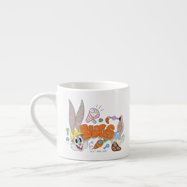 Tasse Expresso BUGS BUNNY BUILDERS™| BUGS BUNNY™ Sketch Art (Gauche)