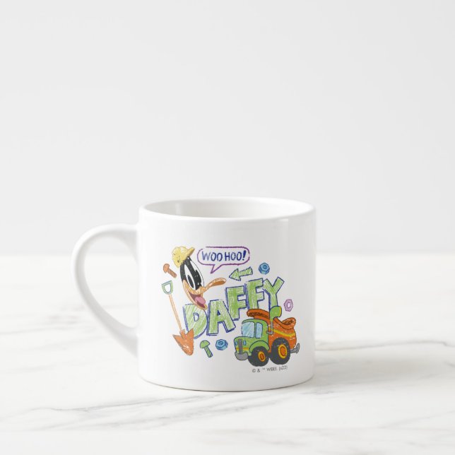 Tasse Expresso BUGS BUNNY BUILDERS™| DAFFY DUCK™ Sketch Art (Gauche)