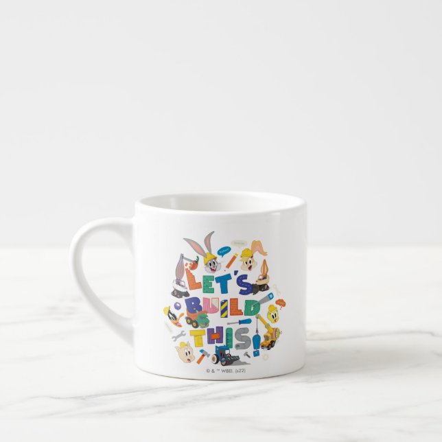 Tasse Expresso BUGS BUNNY BUILDERS™| "Let's Build This" Collage (Gauche)