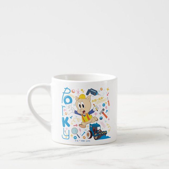 Tasse Expresso BUGS BUNNY BUILDERS™| Porky Pig Work Tools (Gauche)