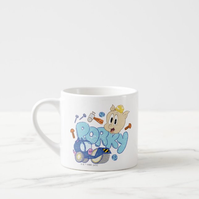 Tasse Expresso BUGS BUNNY BUILDERS™| Porky Sketch Art (Gauche)