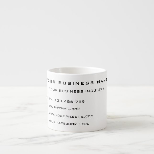 Tasse Expresso Business Info Société Promotionnels Espresso Cup (Devant)