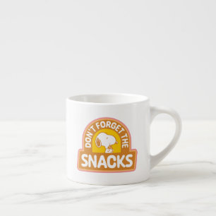 Tasse Expresso cacahuètes Snoopy N'oubliez pas les snacks