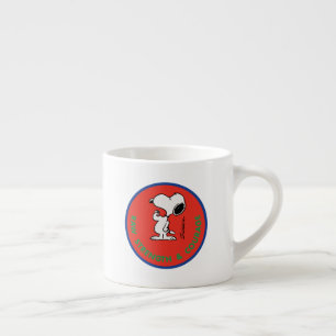 Tasse Expresso cacahuètes   Snoopy Raw Force & Courage Badge