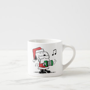 Tasse Expresso cacahuètes   Snoopy Santa Claus Accordian