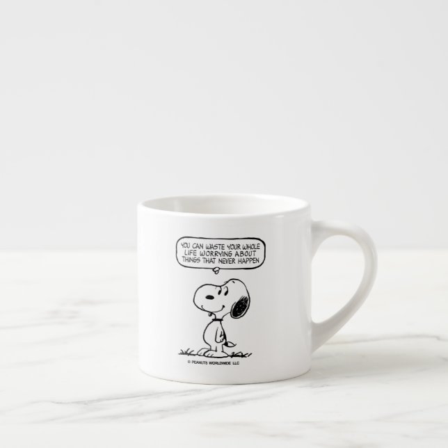Tasse Expresso cacahuètes | Snoopy Vous ne pouvez pas regarder to (Droite)