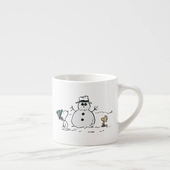 Tasse Expresso cacahuètes | Snoopy & Woodstock Build A Snowman (Droite)