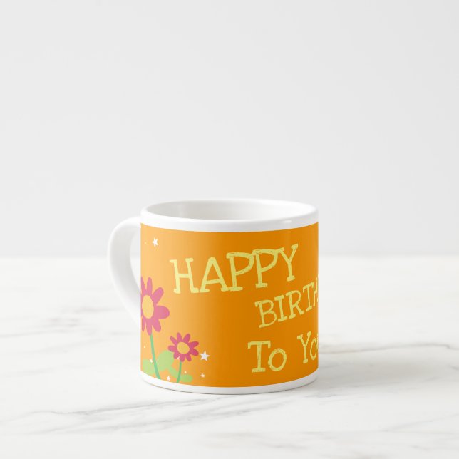Tasse Expresso Cadeau d'anniversaire simple et mignon (Devant gauche)