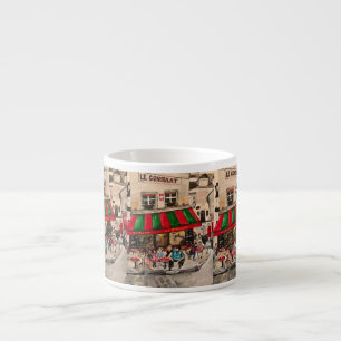 Tasse Expresso "Café à la rue Norvins, Montmarte" Paris