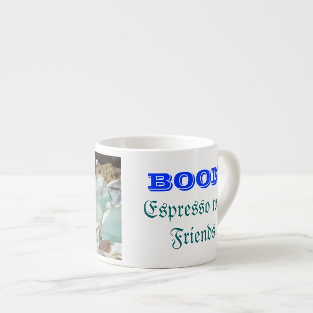 Tasse Expresso Café express de BOOM avec des fossiles de Seaglass (Devant droit)