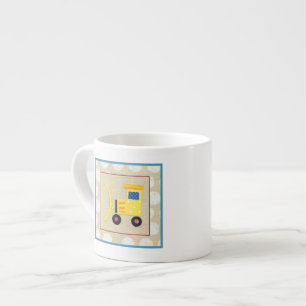 Tasse Expresso Camion Bulldozer Jaune par Chariklia Zarris