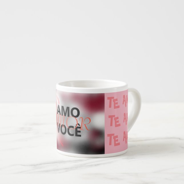 Tasse Expresso Canette expresse : AMOUR JE T'AIME (Devant droit)